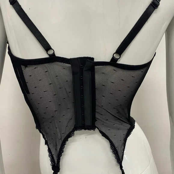 🖤 WIDOW Black Lace Bustier Lace-Up Cami 🖤 - Picture 5 of 12